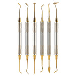 Dental Composite Resin Filling Spatula Tools Gold 6pcs/Kit - pairaydental.com