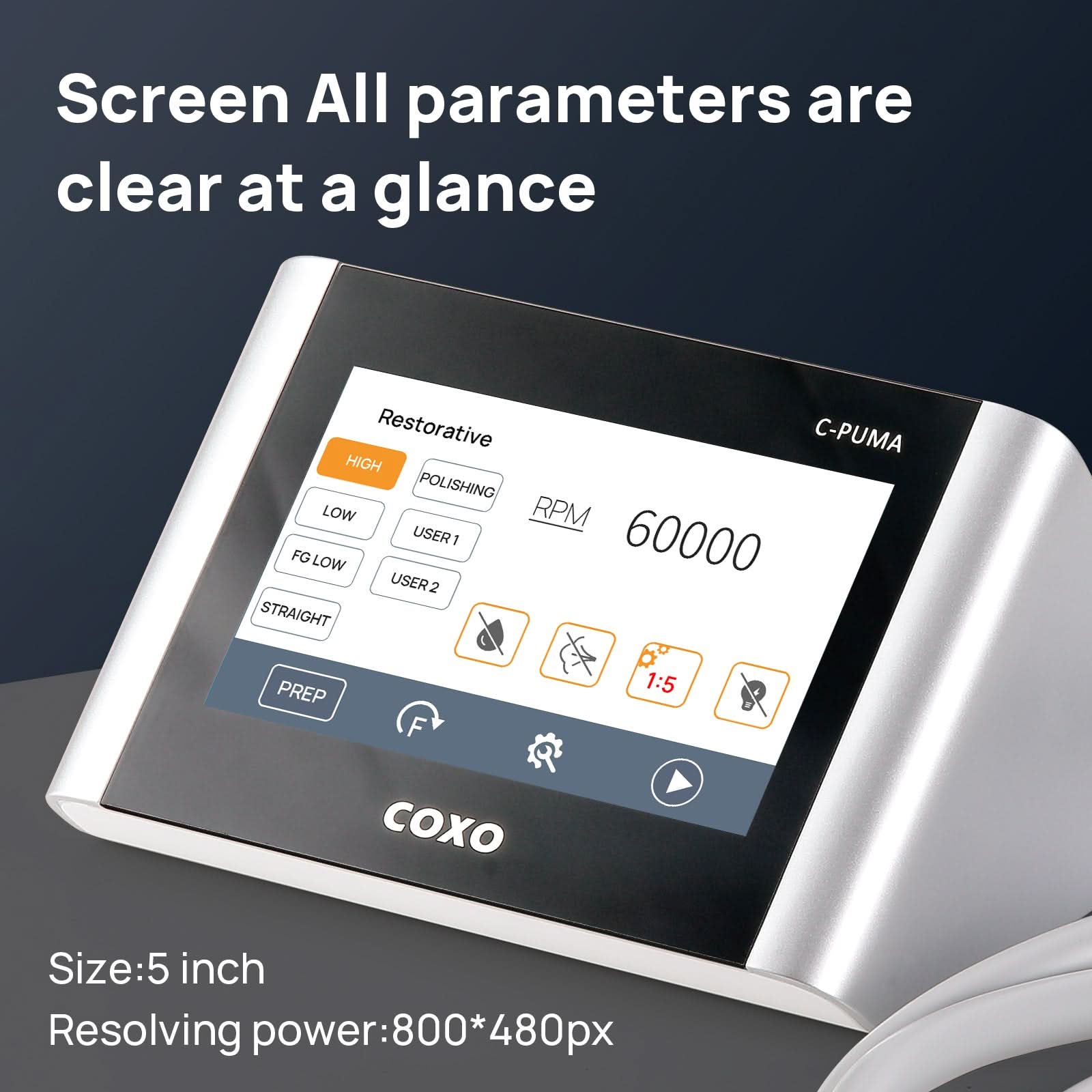 COXO C PUMA Master Dental Electric and Endo Motor 6:1 /1:5 Contra Angle Handpieces #C-PUMA MASTER - pairaydental.com