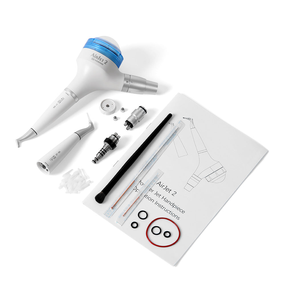 Dental Air Polisher A2 Detachable 360° Rotating Handpiece With Quick Coupler G&P 2 Working Models - pairaydental.com