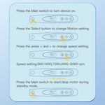 Cordless Hygiene Prophy Handpiece Brushless 10 Speed Settings 360° Rotating - pairaydental.com