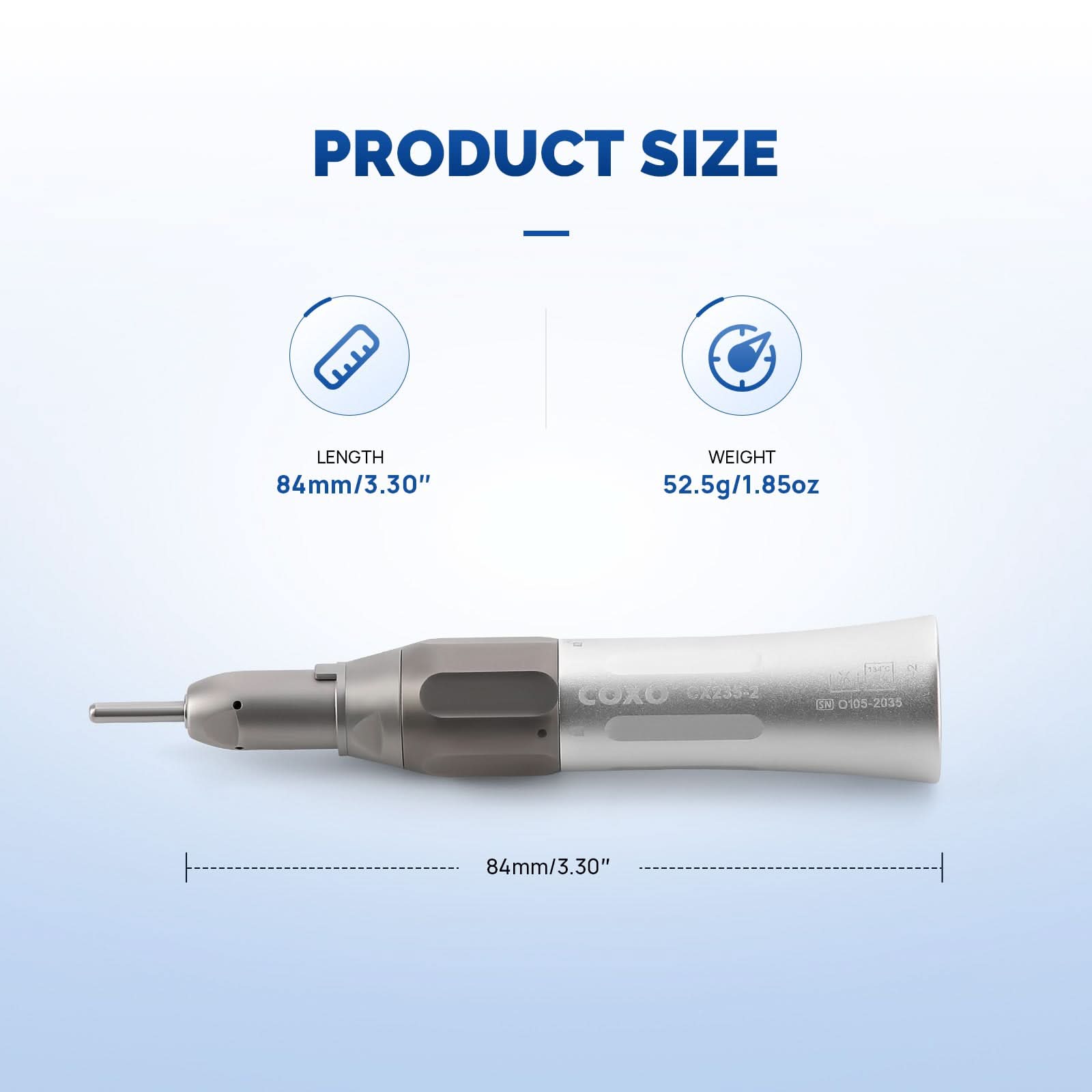 COXO 1:1 External Dental Low Speed Handpiece Straight Handpiece #S-2 - pairaydental.com
