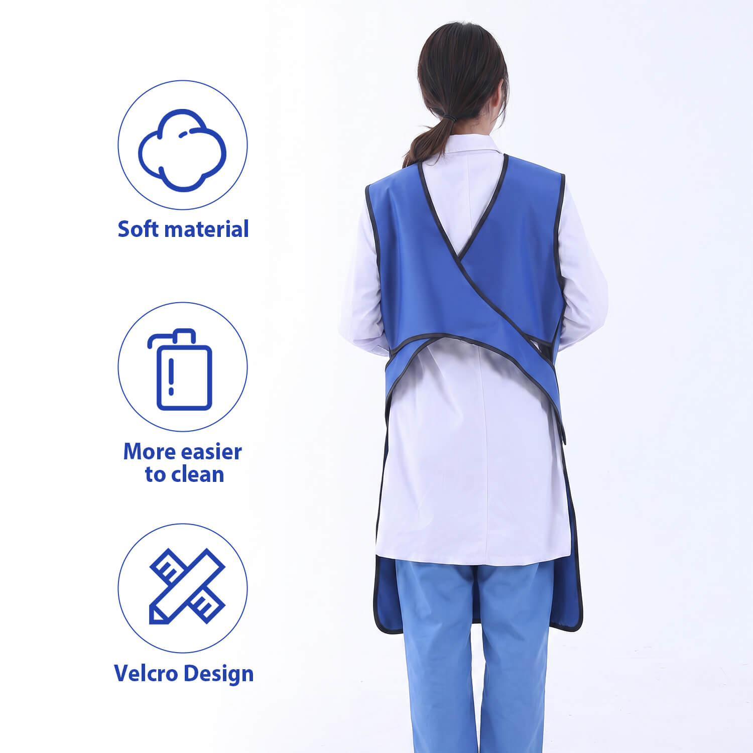 Dental X-Ray Radiation Protective Apron 0.35mmpb 39.37 × 23.62 inches for Adult - pairaydental.com