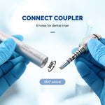 COXO CX207-G Fiber Optic High Speed Air Turbine Handpiece & 6 Holes LED Quick Coupler - pairaydental.com