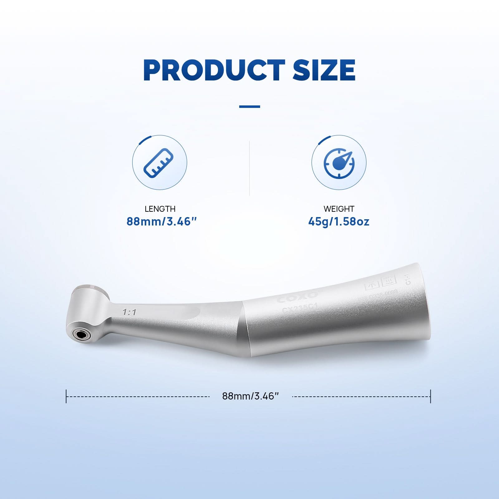 COXO 1:1 External Dental Low Speed Handpiece Contra Angle #C1-1 - pairaydental.com