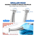Dental Mini 1:5 Fiber Optic Increase Contra Angle Handpiece Internal Water Quattro Spray - pairaydental.com