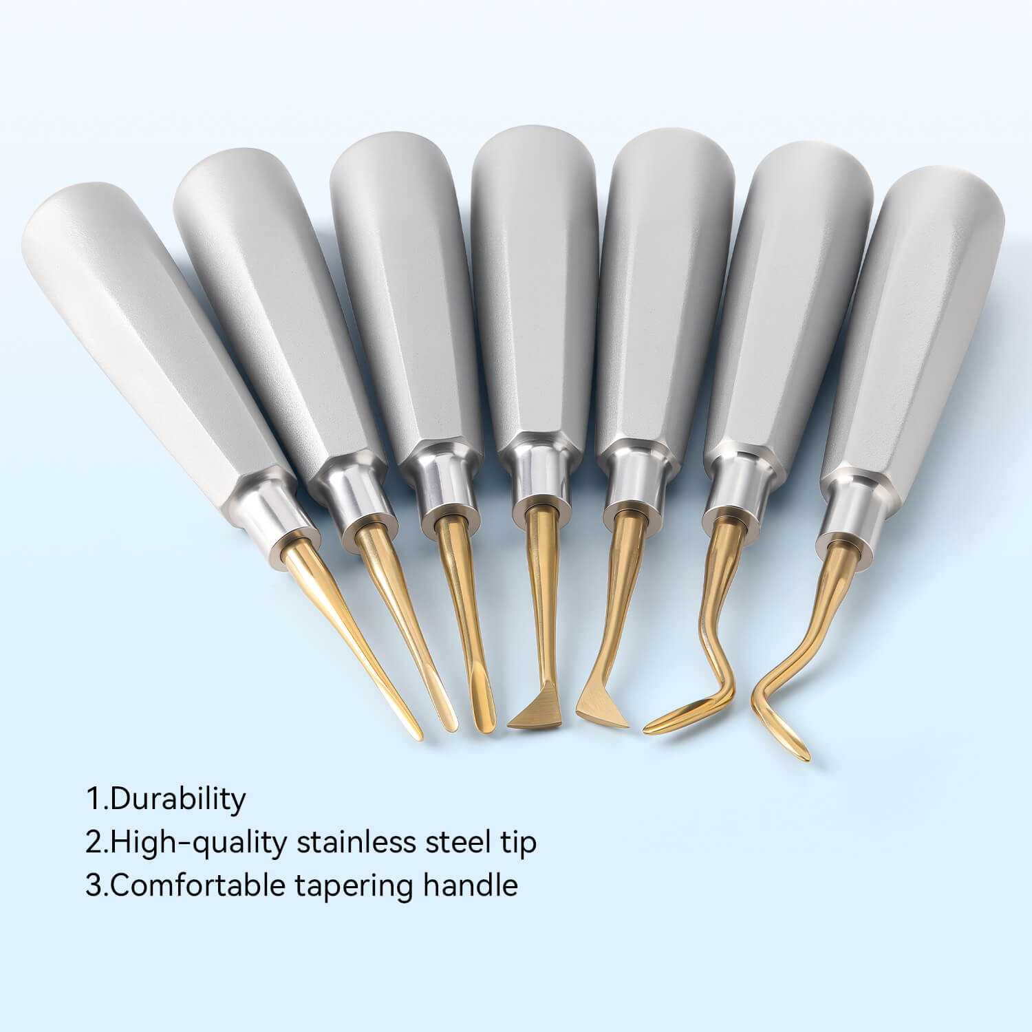 Dental Root Elevators Stainless Steel Extraction Tools Straight/Cryer/Apical - pairaydental.com