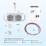 Dental Unit Chair LED Oral Light 8 Lights 10W 5-level Dual-Color Adjustable - pairaydental.com