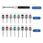 Dental Implant Colorful Electronic Torque Universal Tools Kit 16pcs Drivers With Wrench 10-50Ncm - pairaydental.com