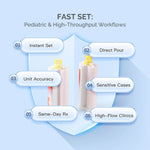 Dental Silicone Impression Material Light Body VPS Fast/Normal Set 50ml*2 - pairaydental.com