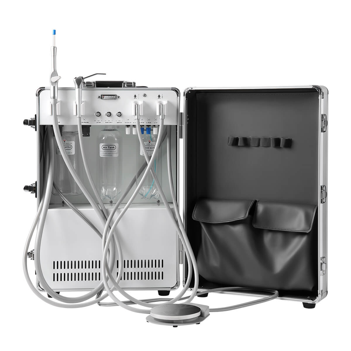 Portable Dental Unit System with Air Compressor Strong Suction 4 Holes - pairaydental.com