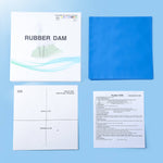 Dental Rubber Dams Natural Latex with Punch Positioning Board 6"x6" Blue Medium Gauge 36Pcs/Box - pairaydental.com