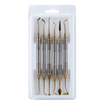 Dental Composite Resin Filling Spatula Tools Gold 6pcs/Kit - pairaydental.com
