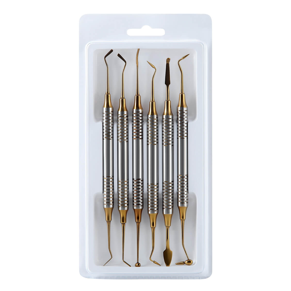 Dental Composite Resin Filling Spatula Tools Gold 6pcs/Kit - pairaydental.com