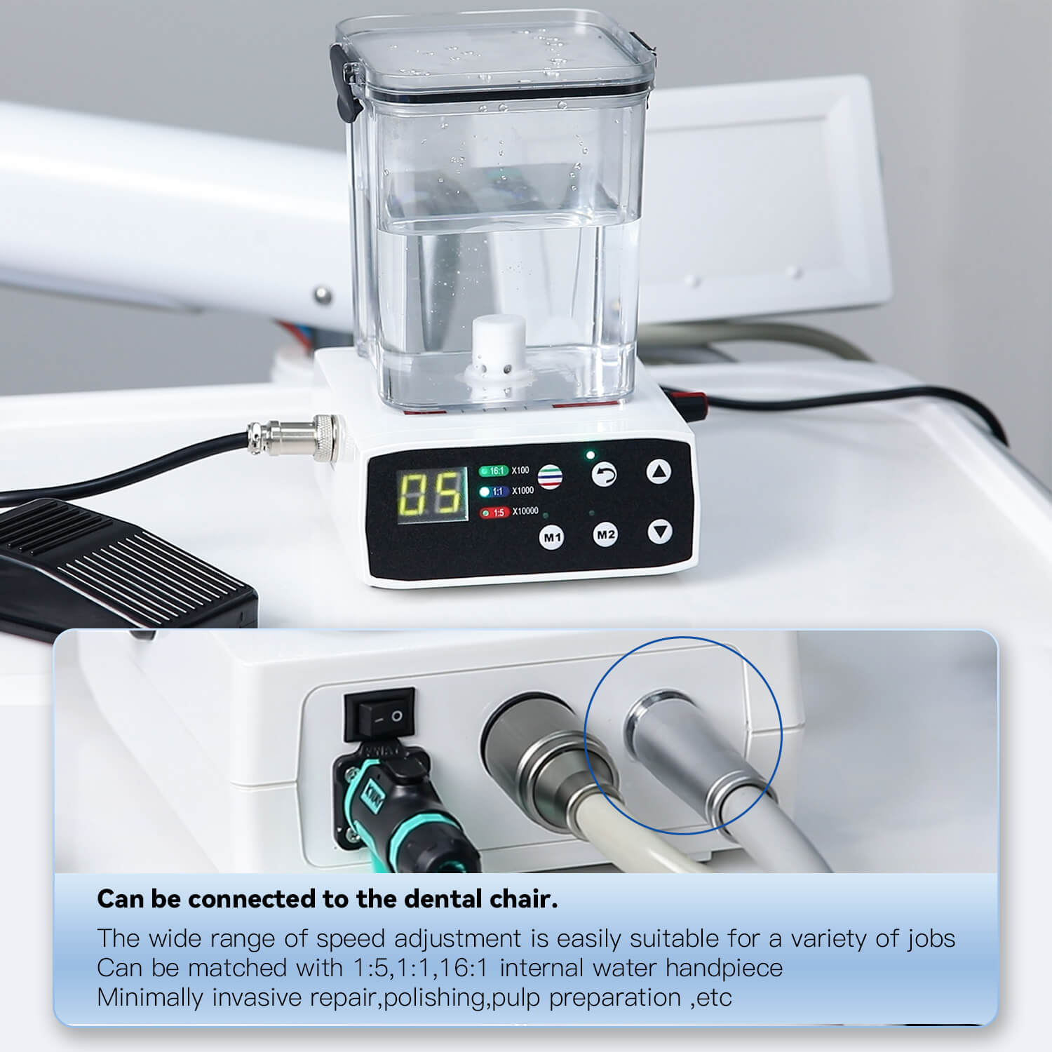 Dental LED Brushless Electric Motor System with Water Tank - pairaydental.com