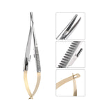 Castroviejo Needle Holder with Lock Straight/Curved Head 14cm/16cm - pairaydental.com