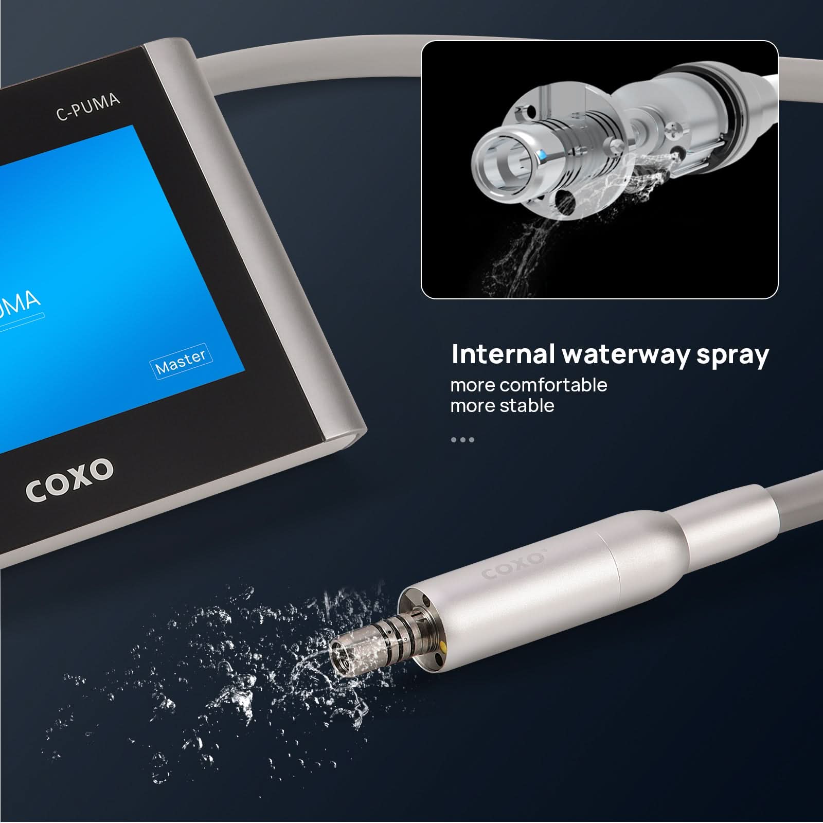 COXO C PUMA Master Dental Electric and Endo Motor 6:1 /1:5 Contra Angle Handpieces #C-PUMA MASTER - pairaydental.com