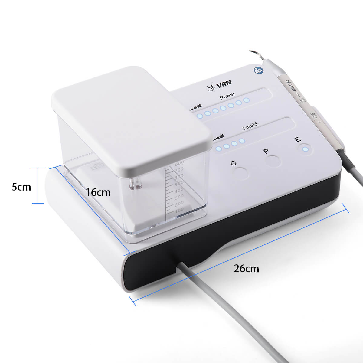 Dental VRN-DA20 LED Ultrasonic Piezo Scaler Built-in Water Supply With Autoclavable Handpiece & 7 Scaling Tips - pairaydental.com