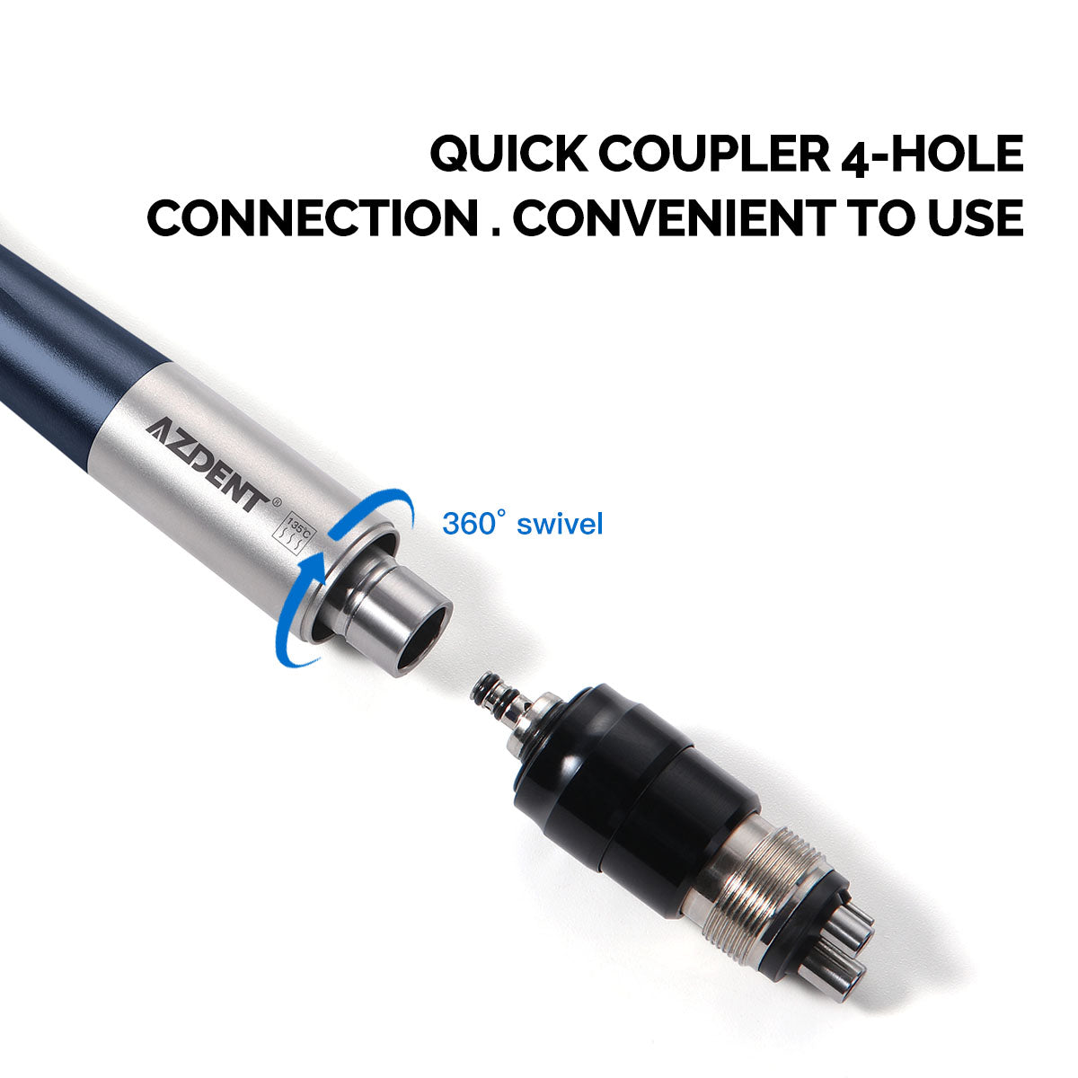 LED High Speed Handpiece E-generator with 4 Hole Quick Coupler - pairaydental.com