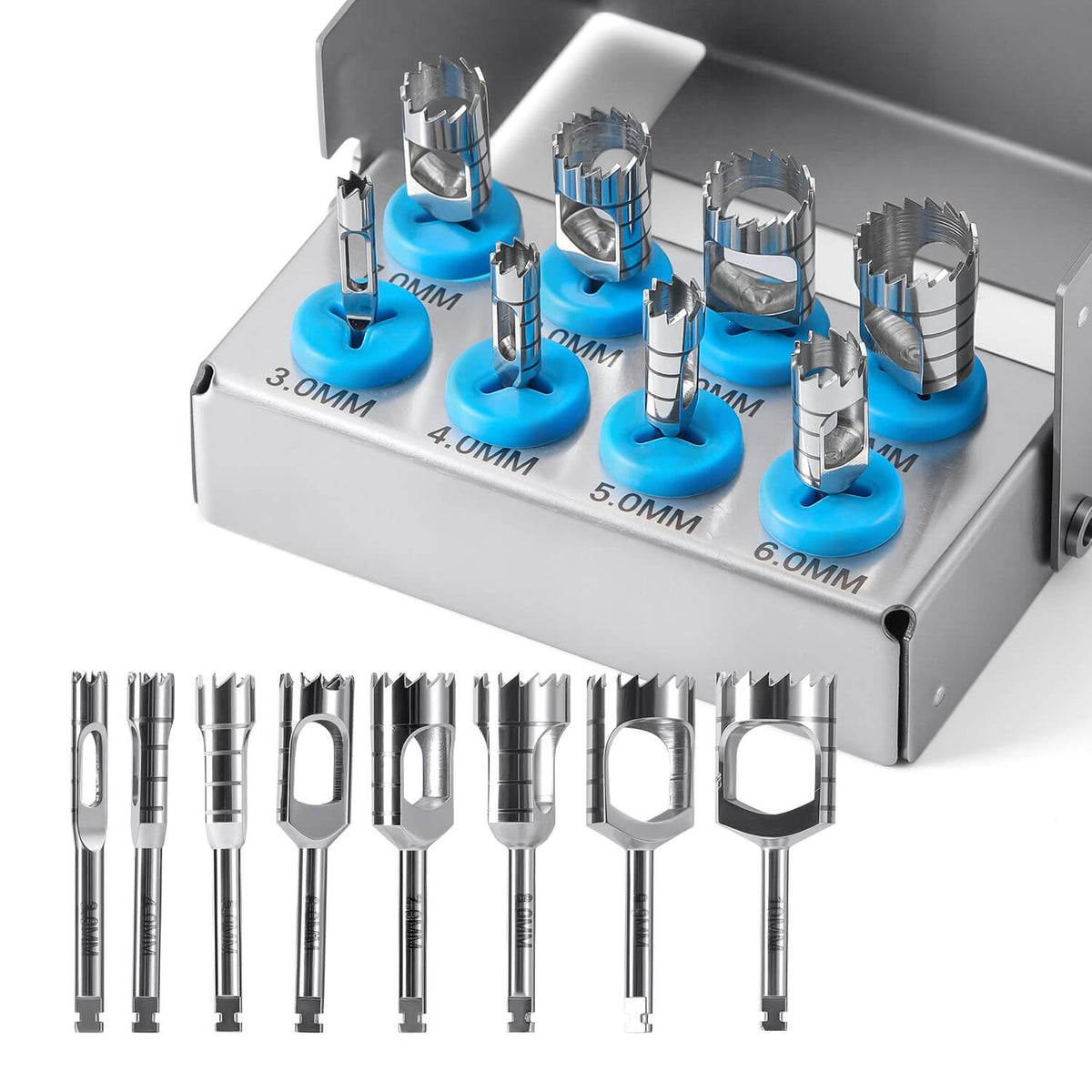 Dental Implant Bone Trephine Drill Surgical Instrument Short Type 8pcs/Set - pairaydental.com