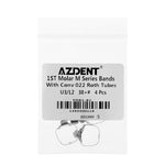 Orthodontic Buccal Tube Band 1st 35#-40+# Roth 0.022 U3/L2 4pcs/Kit - pairaydental.com