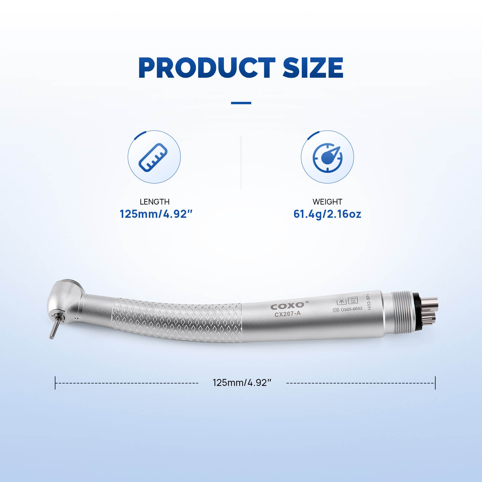 COXO CX207-A Anti-retraction High Speed Air Turbine Handpiece 4 Hole Coupler #H02-SP4 - pairaydental.com