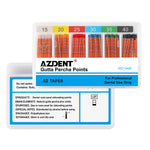 Gutta Percha Points With Scale 0.02 Taper Assorted #15-40 Color Coded 120/Box