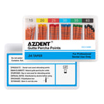 Gutta Percha Points With Scale 0.04 Taper Assorted #15-40 Color Coded 60/Box