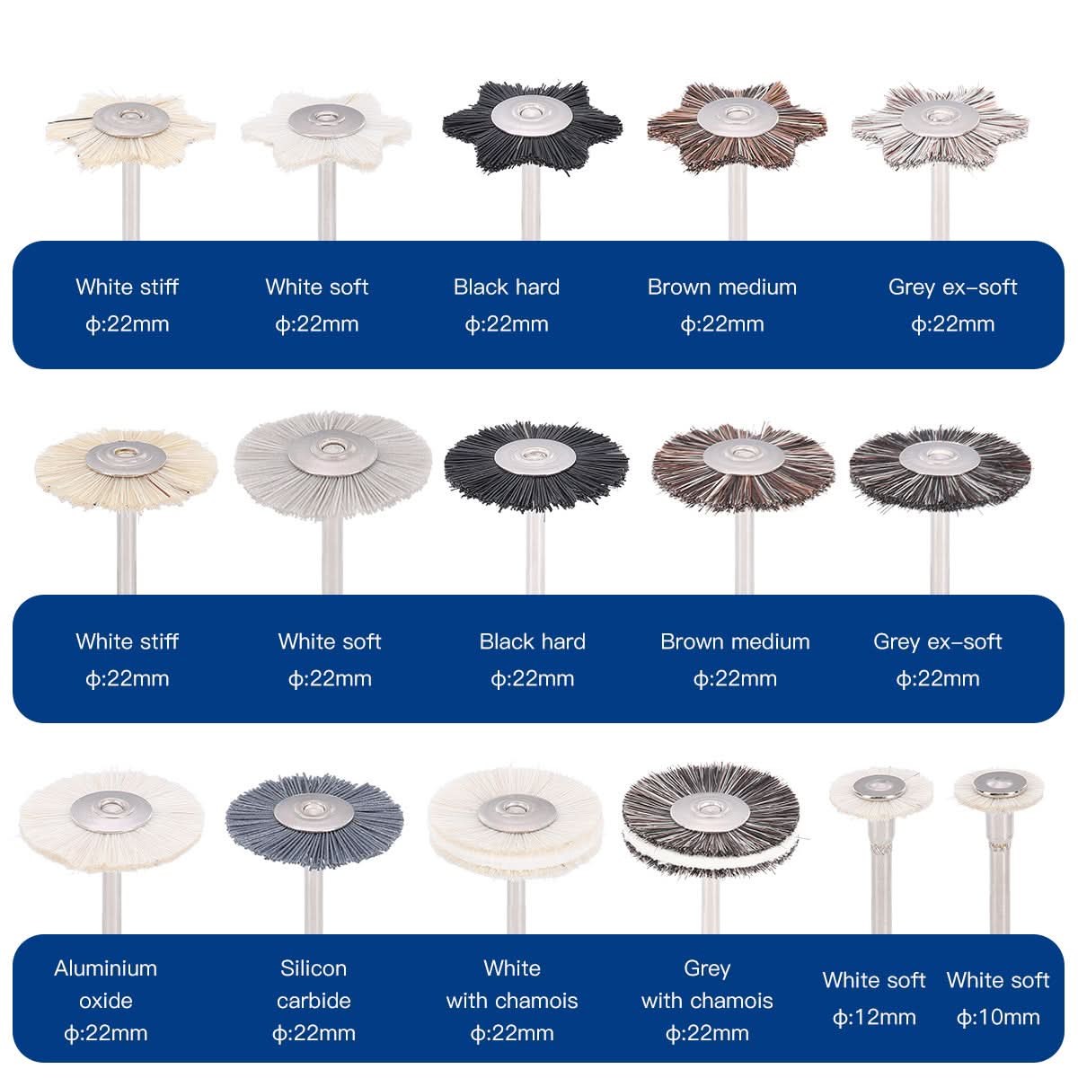 Dental Lab Polishing Kit HP Shank for Composite Ceramic 51pcs/Box - pairaydental.com