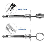 Dental Injection Syringe Stainless Steel 1.8ml Hook /Sharp Head - pairaydental.com