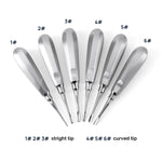 Dental Root Elevators Straight (#1-3) & Curved (#4-6) - pairaydental.com