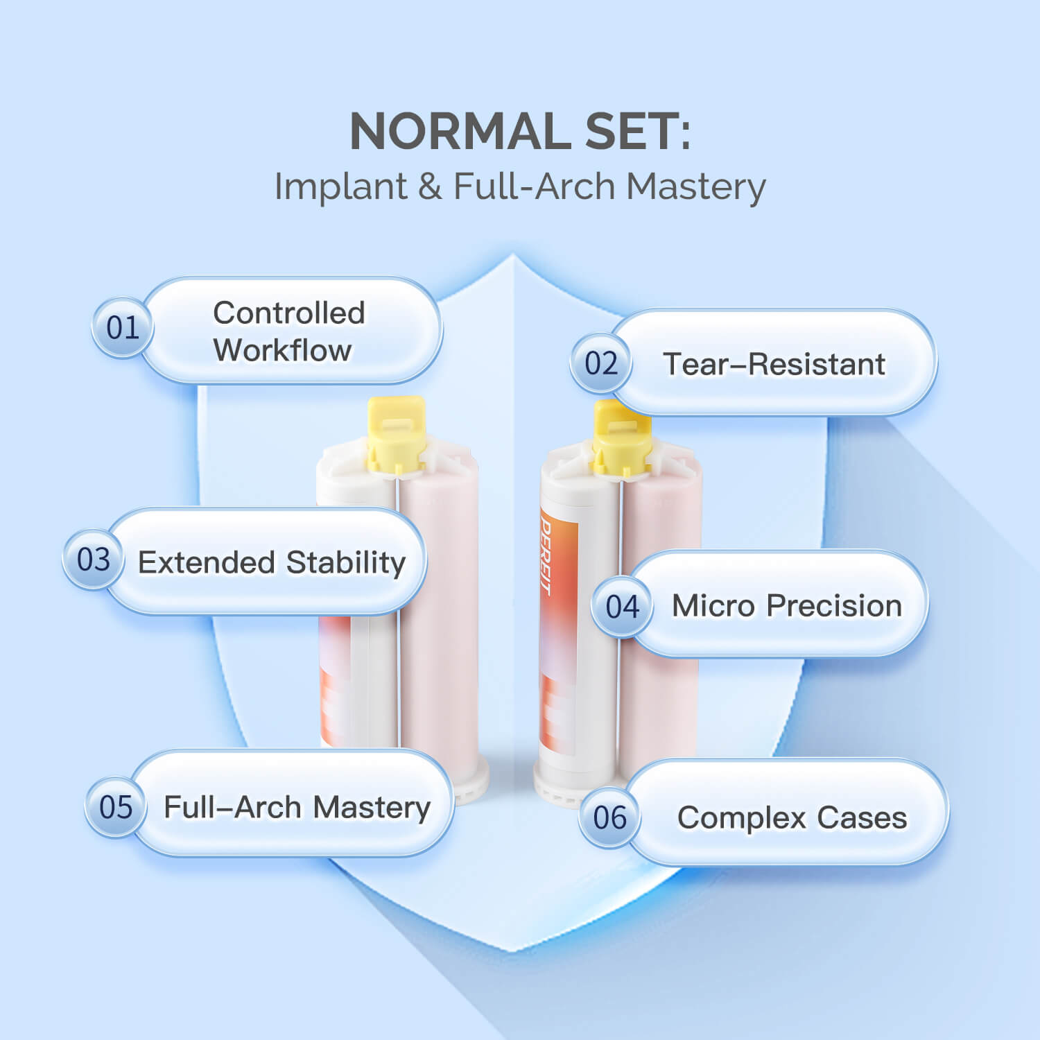 Dental Silicone Impression Material Light Body VPS Fast/Normal Set 50ml*2 - pairaydental.com