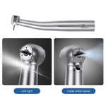 LED Fiber Optic High Speed Handpiece Three Water Spray Standard Head Push Button 4/6 Holes Quick Coupler - pairaydental.com