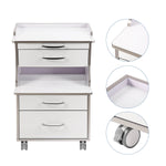 Dental Mobile Cabinet Cart G15 Rolling Storage Trolley Three Drawers with Socket - pairaydental.com 