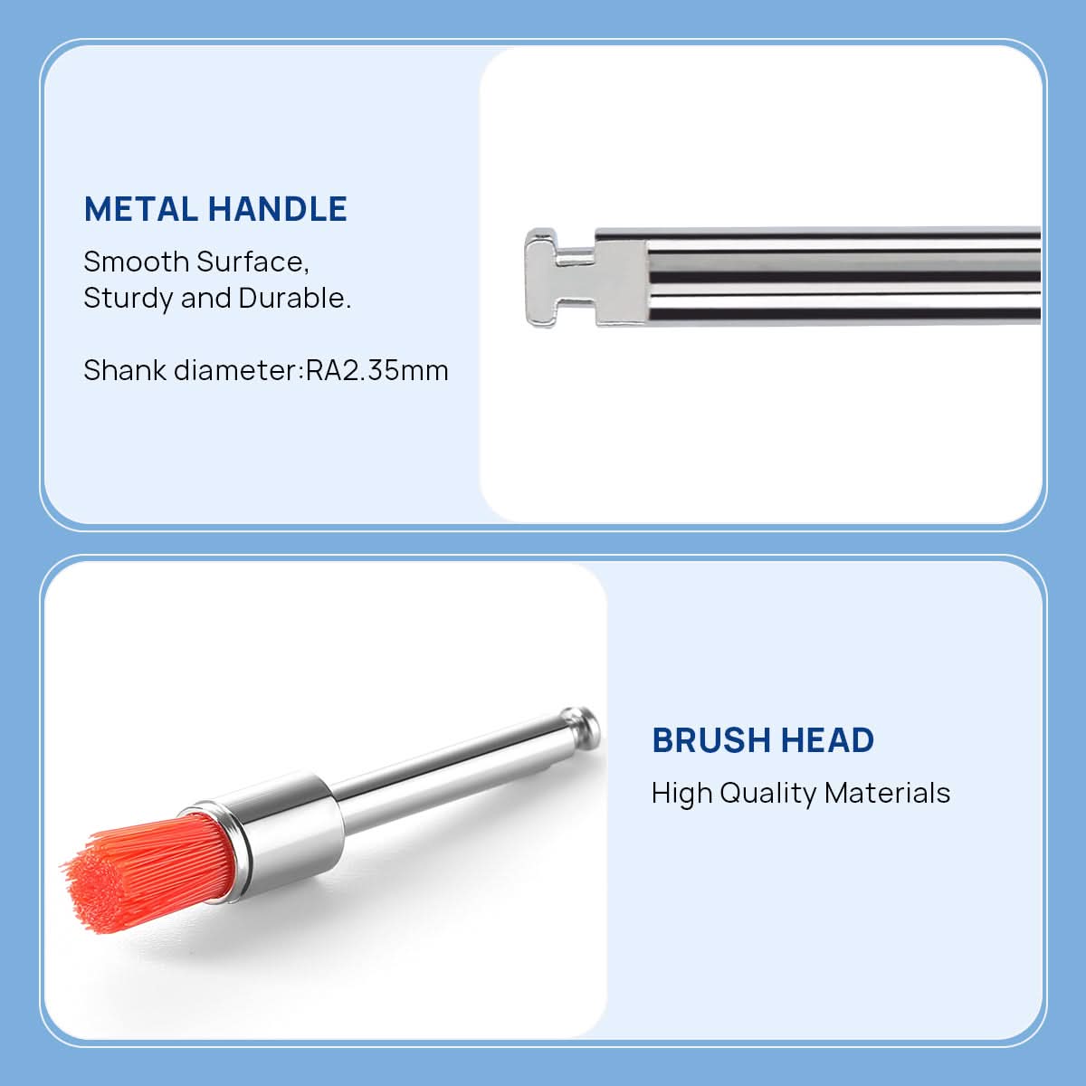 Dental Prophy Polishing Brush Colorful Nylon 100pcs/Box - pairaydental.com