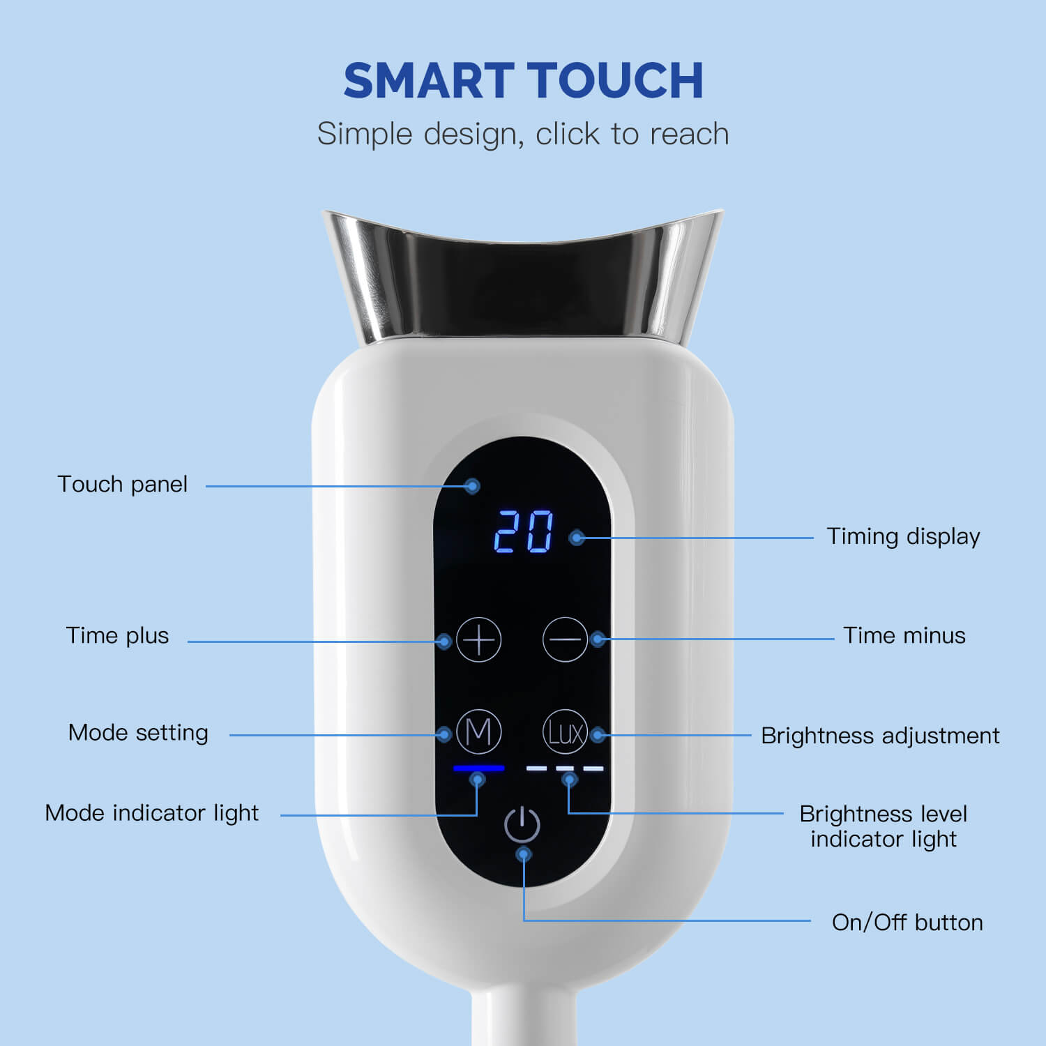 Dental Three-Color Teeth Cold Light Teeth Whitening Device - Floor Stand Model - pairaydental.com