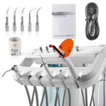 Dental Portable Delivery Unit Cart with Air Compressor Built-in Woodpecker Ultrasonic Scaler & Curing Light