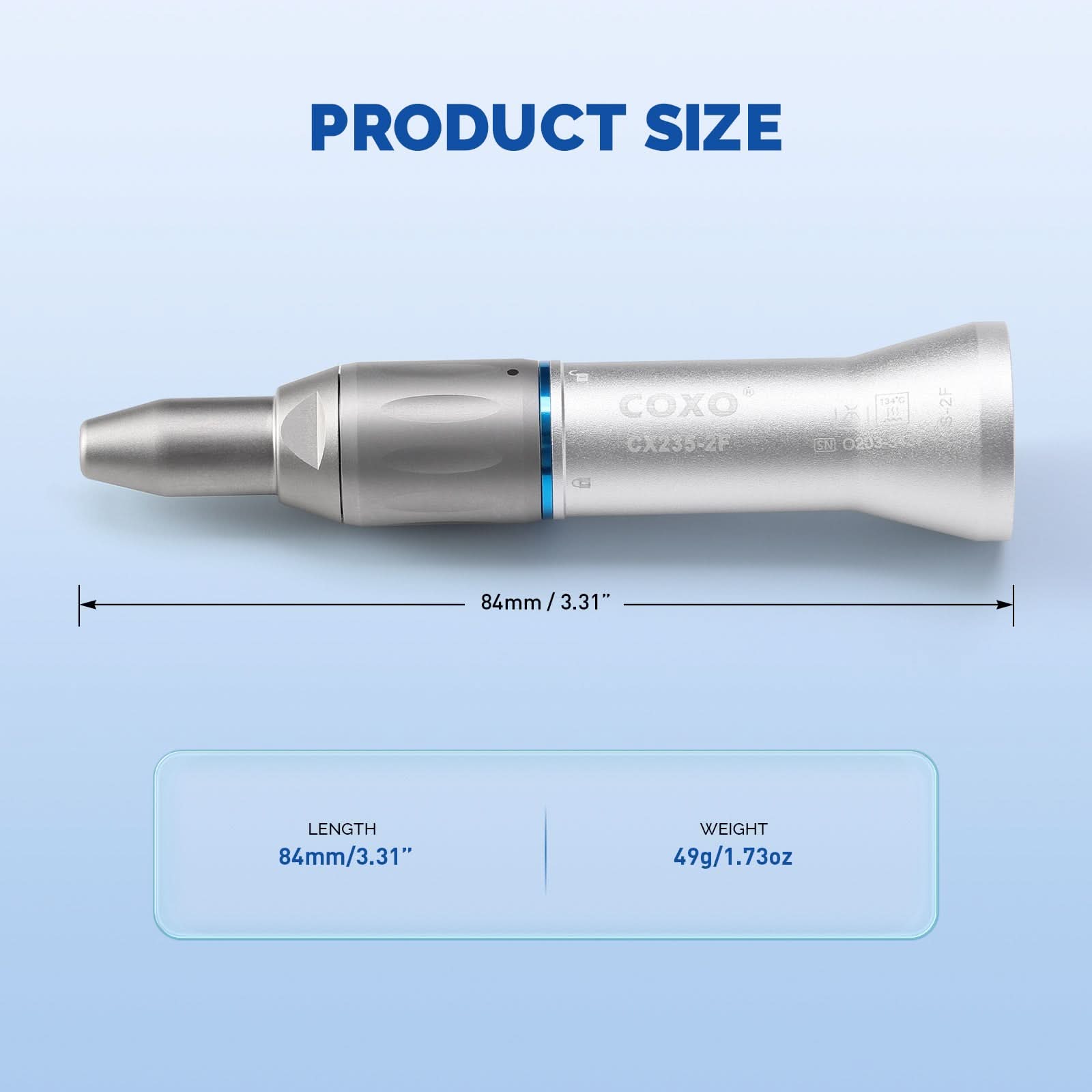 COXO 1:1 Dental Low Speed Handpiece External Straight Handpiece #S-2F  - pairaydental.com