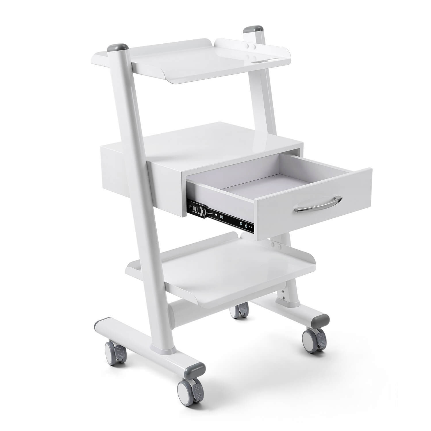 Dental Medical Mobile 3-layer Trolley Metal Built-in Socket Cart - pairaydental.com
