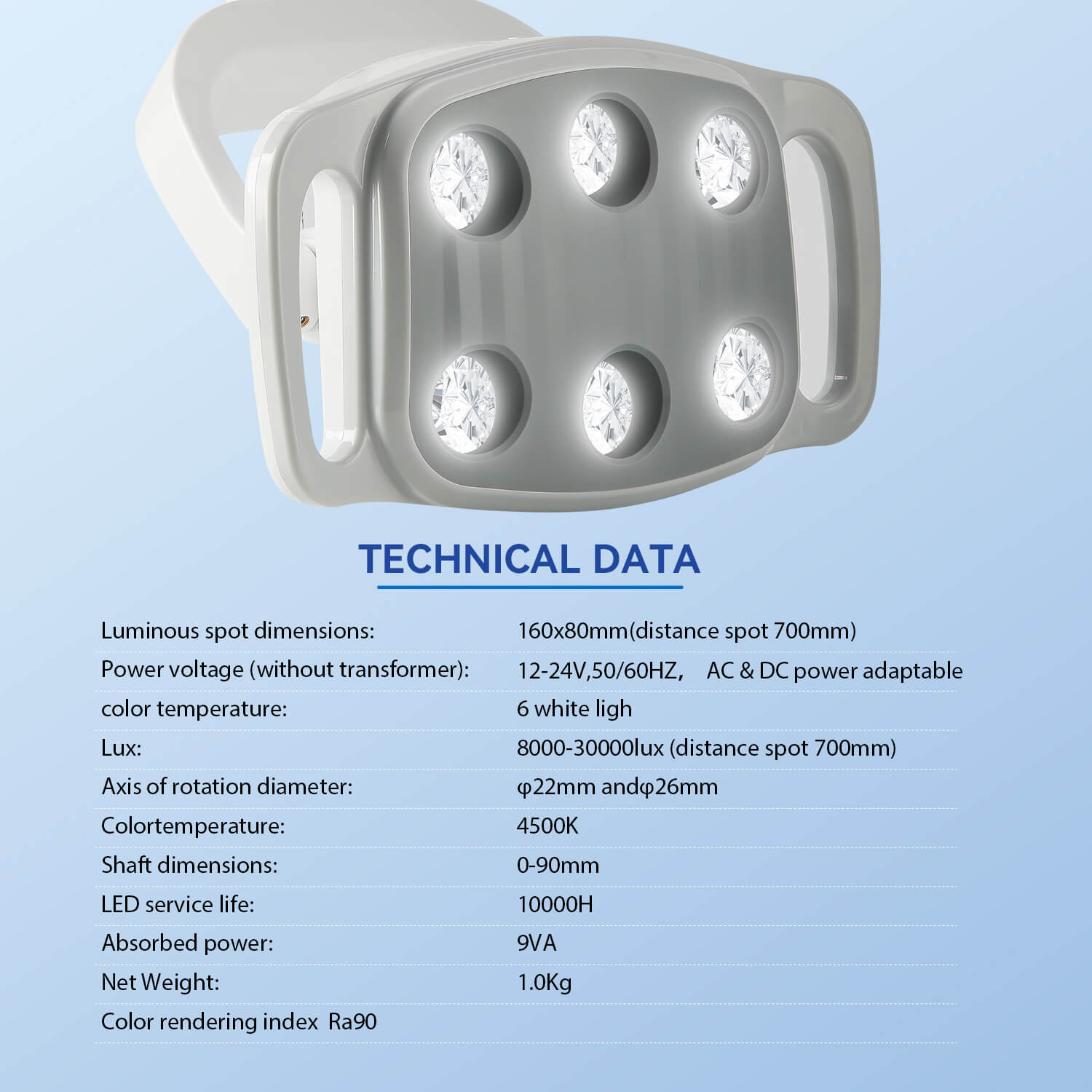 Dental LED Oral Light 9W for Unit Chair 6 White Lights - pairaydental.com