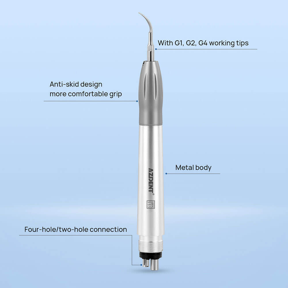 4 Holes Dental Air Scaler Handpiece Super Sonic Scaling Handle with 3 Tips (G1,G2,G4) - pairaydental.com