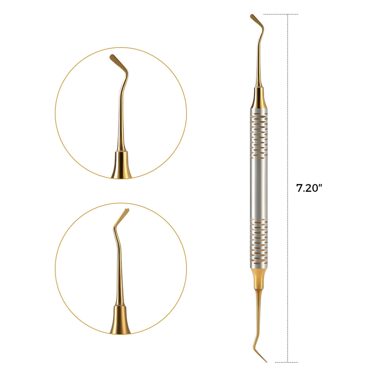 Dental Composite Resin Filling Spatula Tools Gold 6pcs/Kit - pairaydental.com
