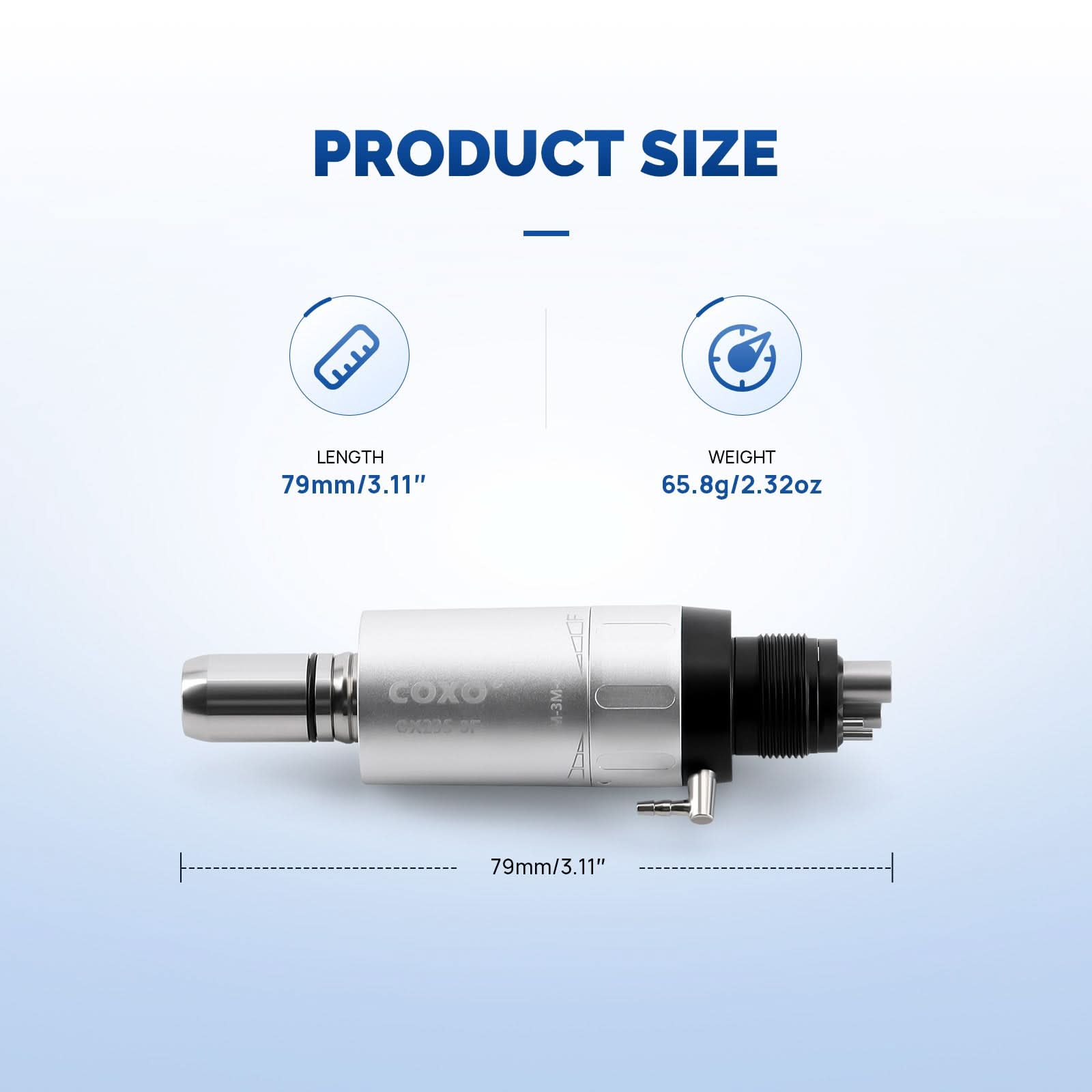 COXO 1:1 External Dental Low Speed Handpiece Air Motor 4 Holes #M-3M4 - pairaydental.com