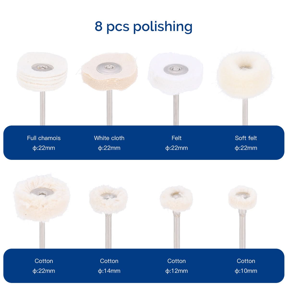 Dental Lab Polishing Kit HP Shank for Composite Ceramic 51pcs/Box - pairaydental.com