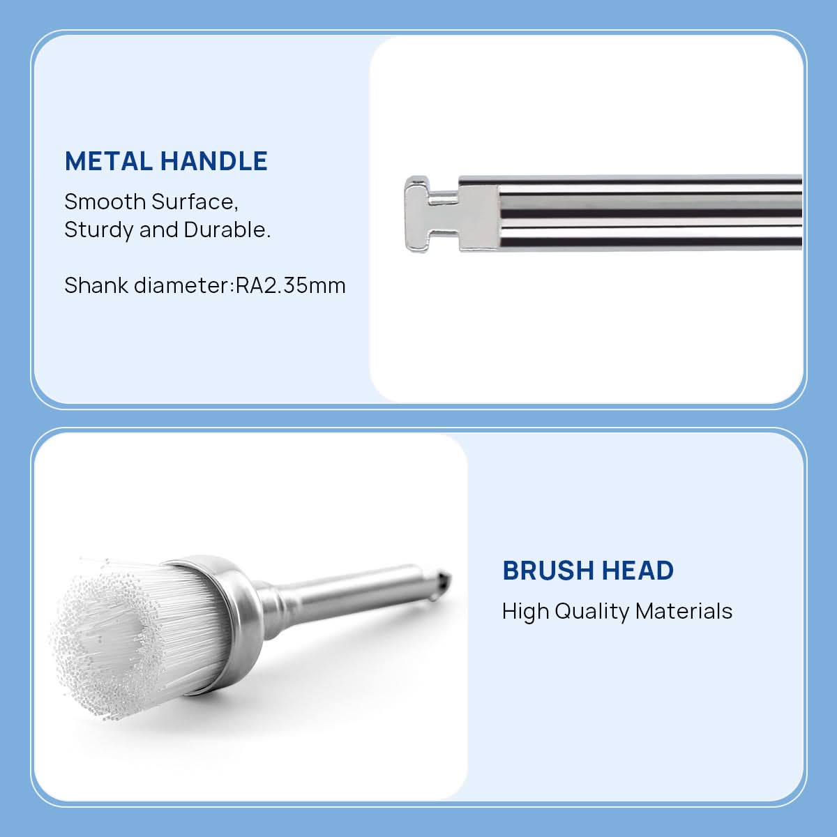 Dental Prophy Polishing Brush White Nylon 100pcs/Box - pairaydental.com