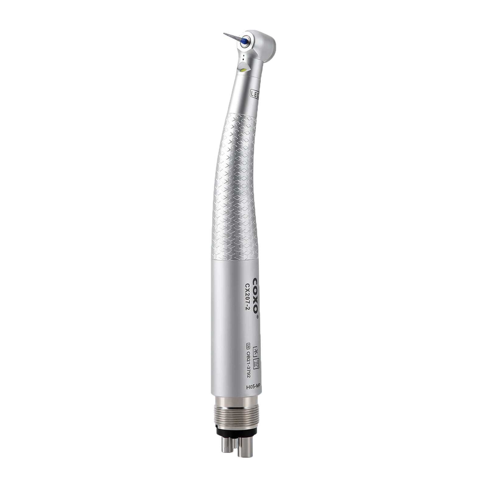 COXO CX207-2 LED High-speed Air Turbine Handpiece with Generator Mini Head 4 Holes Coupler #H05-MP4 - pairaydental.com