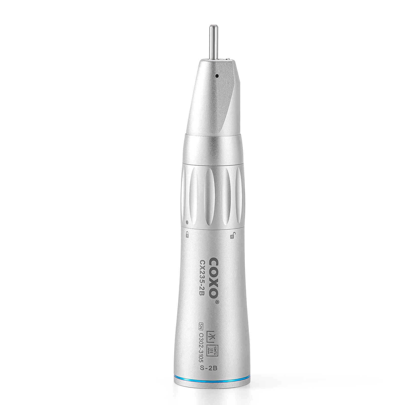 COXO Dental Low Speed Electric Handpiece 1:1 Contra Angle Straight Handpiece Air Motor 4 Holes