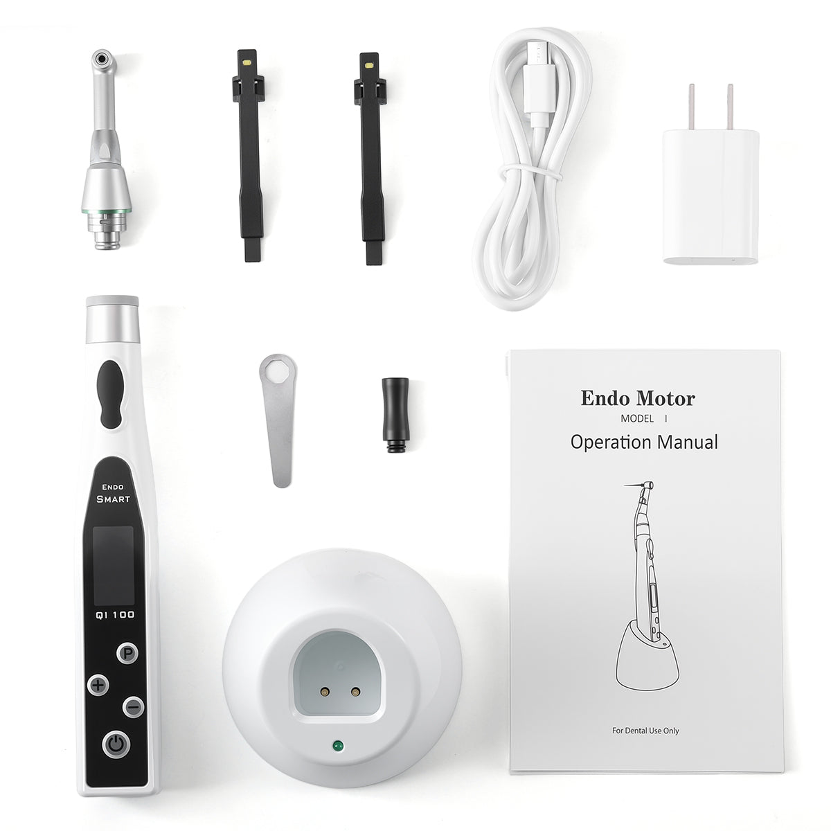 LED Wireless Endodontic Motor Handpiece With 16:1 Contra Angle 9 Modes