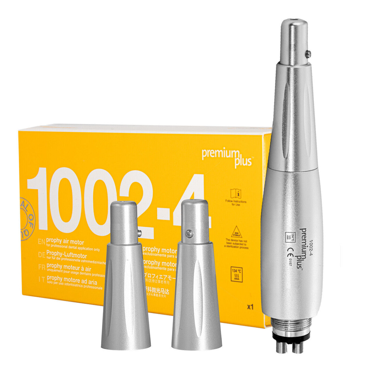 Prophy Magic Motor Premium Plus Dental Prophy Air Motor Handpiece 4 Holes with 3 Nose Con ...