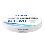 Dental ST-ML Multilayer Zirconia Block Super Translucent 98mm Seven Layers Natural Shade Gradient A2 98*14mm - pairaydental.com