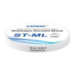 Dental ST-ML Multilayer Zirconia Block Super Translucent 98mm Seven Layers Natural Shade Gradient C1 98*10mm - pairaydental.com